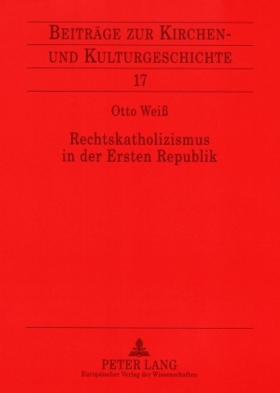 Rechtskatholizismus in der Ersten Republik