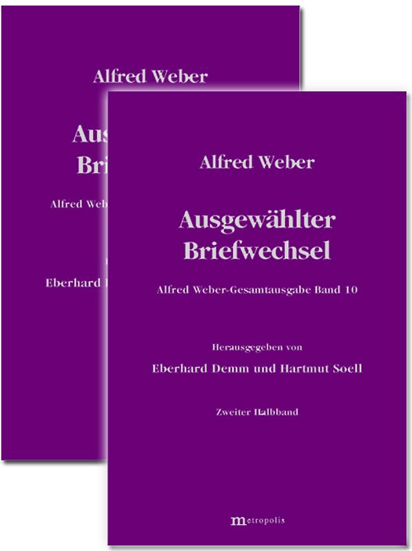 Alfred Weber Gesamtausgabe / Ausgewählter Briefwechsel