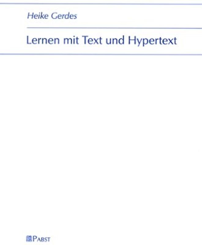 Lernen mit Text und Hypertext