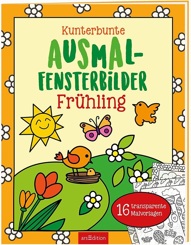 Kunterbunte Ausmal-Fensterbilder – Frühling