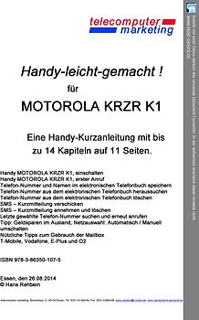 Motorola KRZR K1-leicht-gemacht. Handy-leicht-gemacht für Motorola KRZR K1