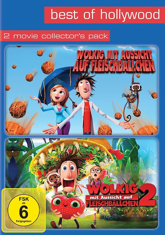Best of Hollywood/2 Movie Collection: Wolkig mit Aussicht auf Fleischbällchen/Wolkig mit Aussicht auf Fleischbällchen2 [2 DVDs] DVD