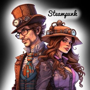Steampunk Fantasy Malbuch für Erwachsene (Fantasy Malbücher)