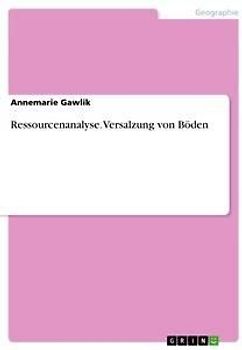 Ressourcenanalyse. Versalzung von Böden