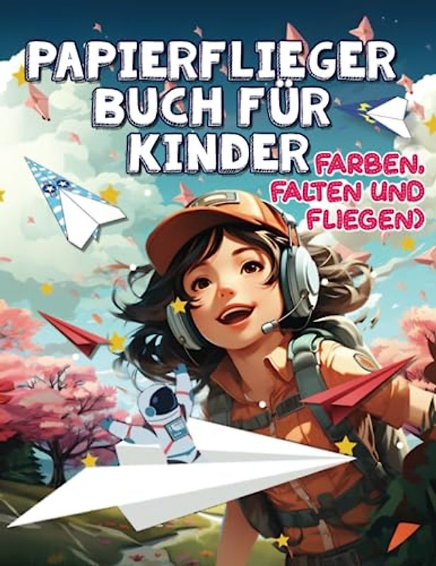 Papierflieger Buch für Kinder Farben, Falten Und Fliegend: Faltanleitungen 30 Motivbögen für Kinder, Mädchen und Jungenab 4 Jahren