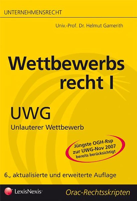 Unternehmensrecht - Wettbewerbsrecht I - UWG