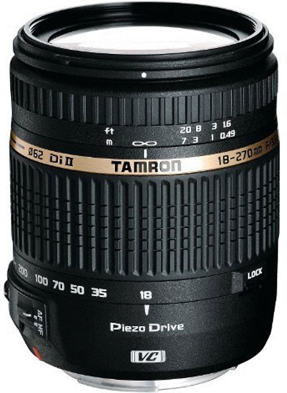 Tamron 18-270 mm F3.5-6.3 Di PZD VC II 62 mm Objectif  (adapté à Canon EF) noir