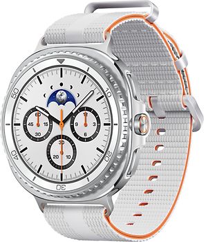 Samsung Galaxy Watch8 Classic 46 mm Boîtier aluminium blanc sur Sport Chic S/M blanc [Wi-Fi + 4G]