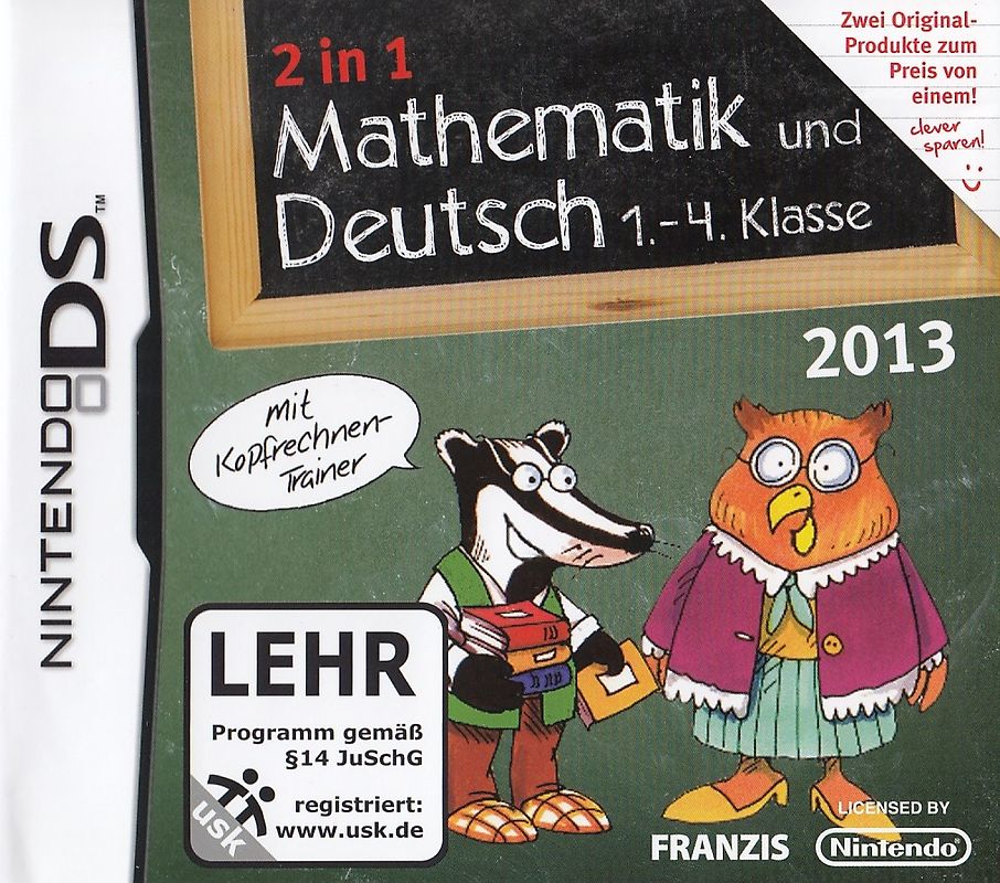 Mathe und Deutsch 1.-4. Klasse 2013 Nintendo DS