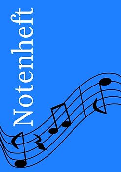 Notenheft: DIN A4 Notenlinienheft | 300 Seiten mit 12 Notenzeilen / Systeme pro Blatt | Papier 90g/m² | Musikheft mit Notenlinien