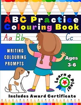 Handwriting Practice Puppies Colouring Workbook: Includes Blank Dotted Lines and Award Certificate
