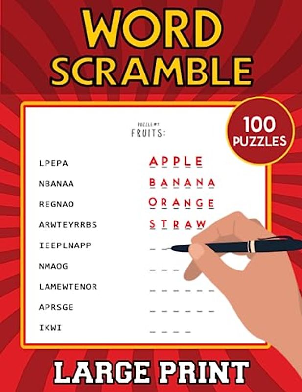 Word Scramble Book: Word Unscramble Wonders: An Engaging Collection of Anagram Puzzles for Adults and Seniors - Large Print Edition. Over 1000 Words!