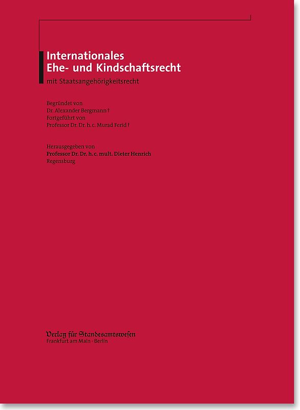 Internationales Ehe- und Kindschaftsrecht