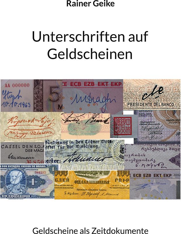 Unterschriften auf Geldscheinen
