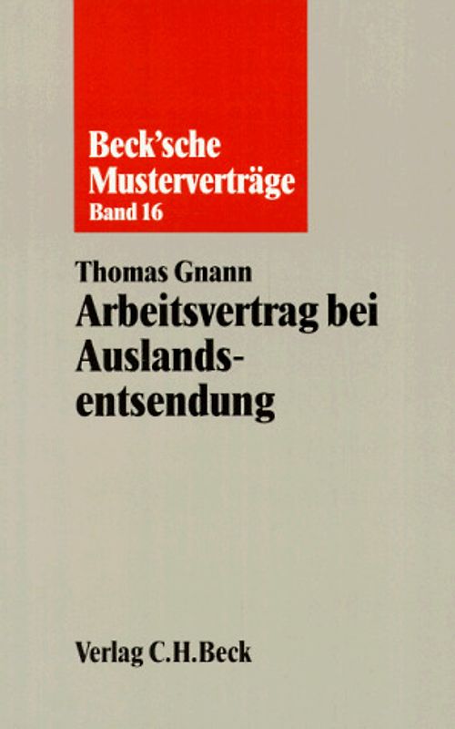 Arbeitsvertrag bei Auslandsentsendung