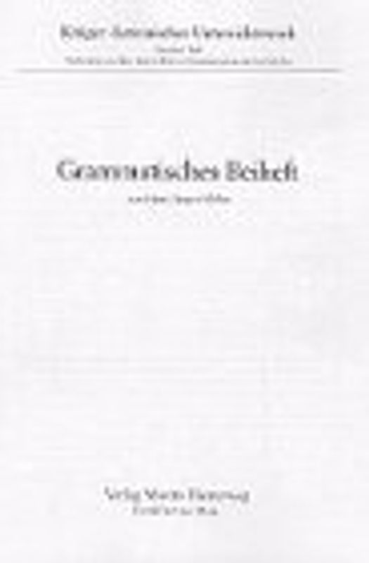 Lateinisches Unterrichtswerk. Krüger - Neufassung / Grammatisches Beiheft