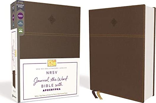 NRSV, Journal the Word Bible with Apocrypha, Leathersoft, Brown, Comfort Print: Reflect, Journal, or Create Art Next to Your Favorite Verses