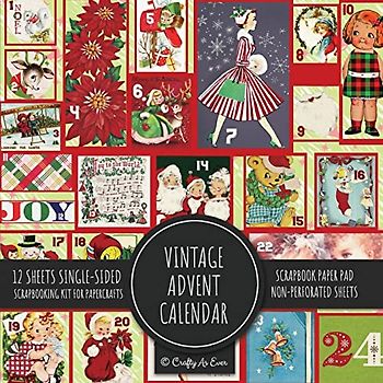 Vintage Advent Calendar Scrapbook Paper Pad
