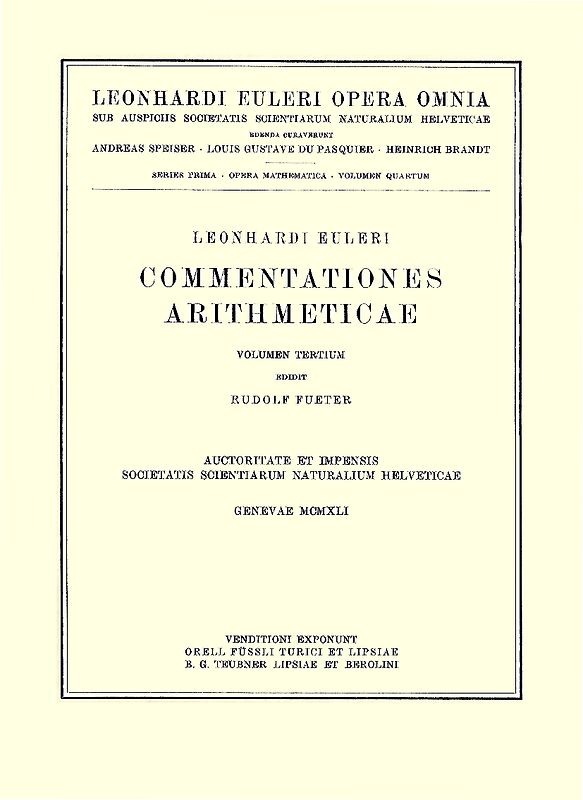Commentationes arithmeticae