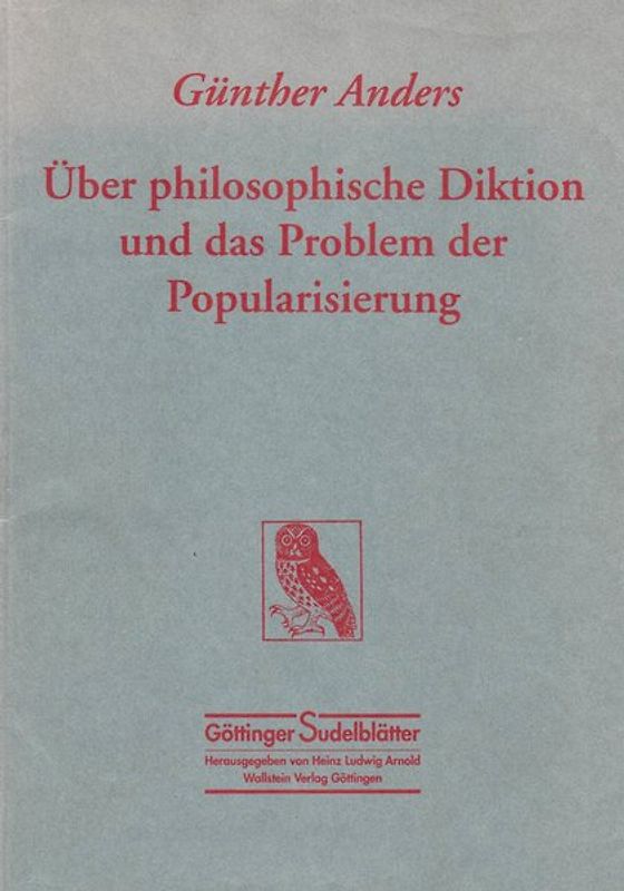 Über philosophische Diktion und das Problem der Popularisierung