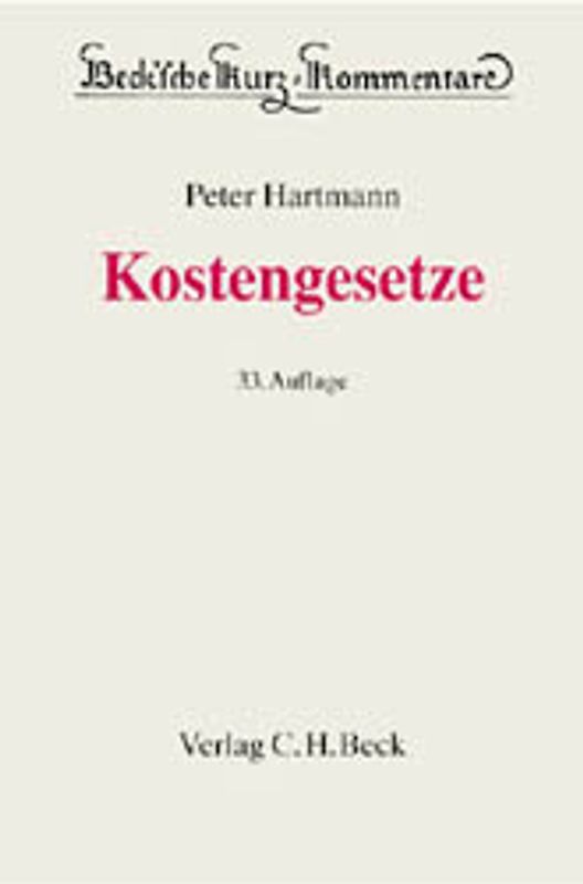 Kostengesetze (KostG)
