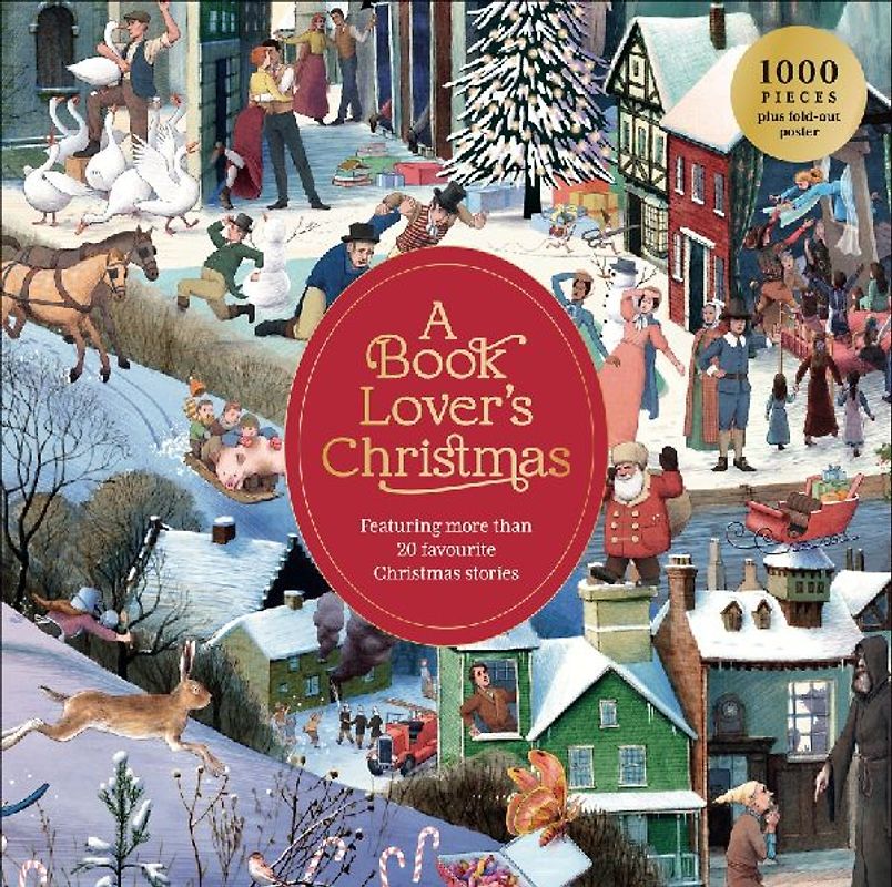A Book Lover's Christmas 1000 Piece Puzzle