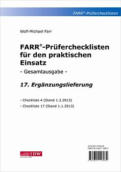 FARR Prüferchecklisten für den praktischen Einsatz