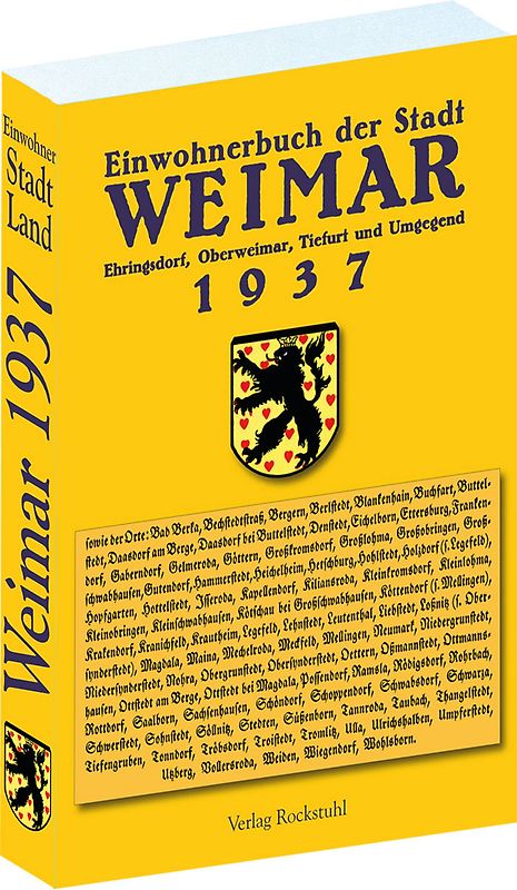 Adressbuch Einwohnerbuch Stadt und Land WEIMAR 1937 in THÜRINGEN