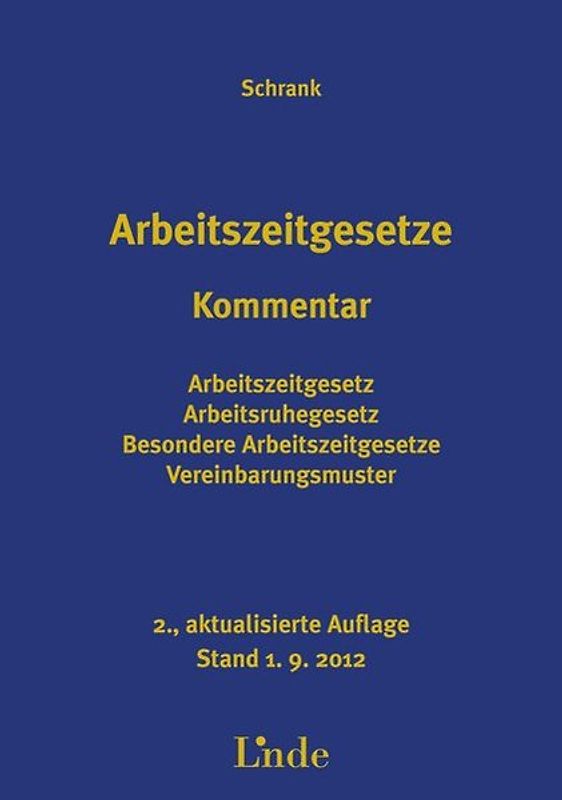 Arbeitszeitgesetze Kommentar