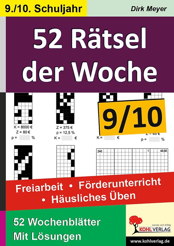 52 Rätsel der Woche / Klasse 9-10