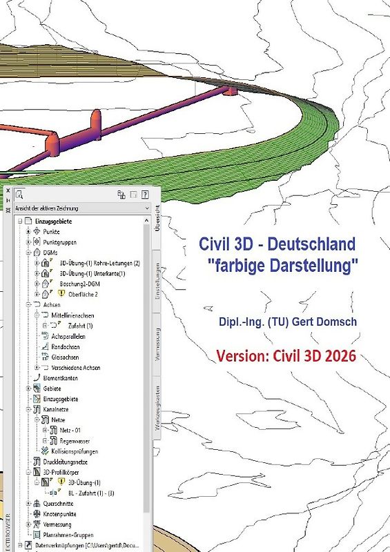 Cvil 3D Deutschland / Civil 3D-Deutschland, 2026 "farbige Darstellung" (für Anwender)
