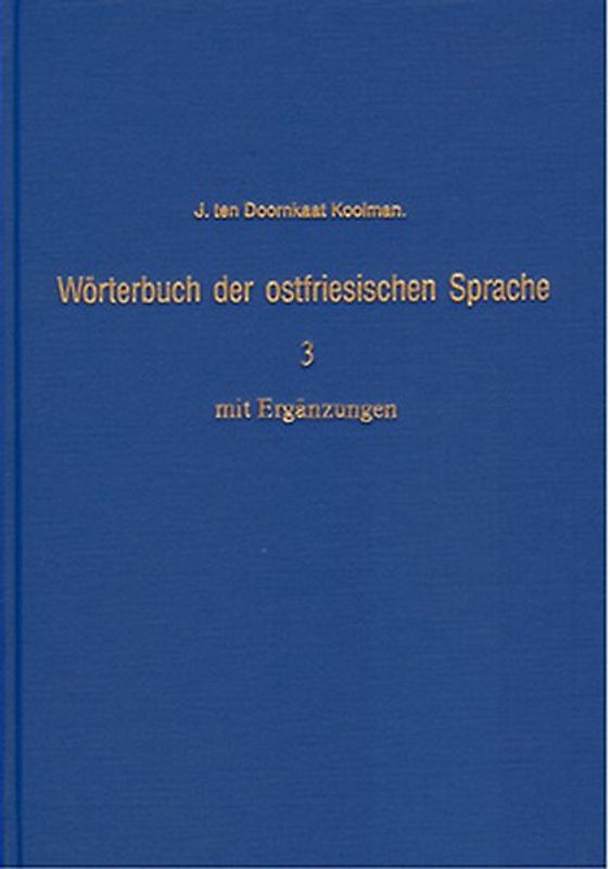 Wörterbuch der ostfriesischen Sprache - Band 3
