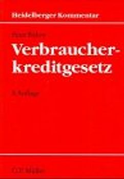 Heidelberger Kommentar zum Verbraucherkreditgesetz