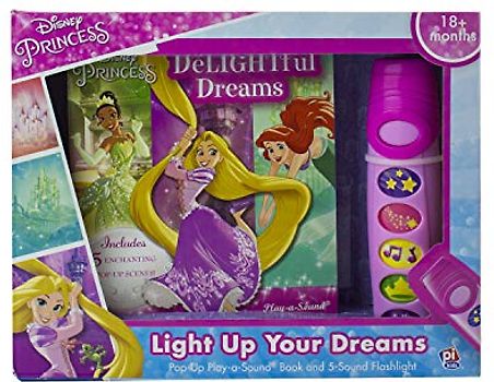 Disney Princess - DeLIGHTful Dreams - Pop-Up Board Book Book and Sound Flashlight Toy - PI Kids (Play-A-Sound): Delightful Dreams: Little Flashlight Adventure Box Set