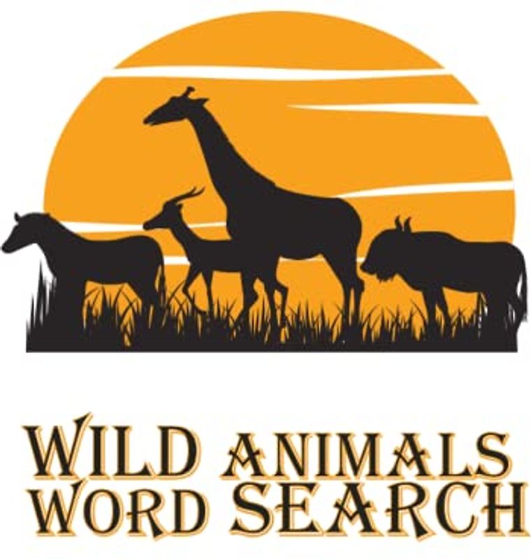 Word search wild animals large print