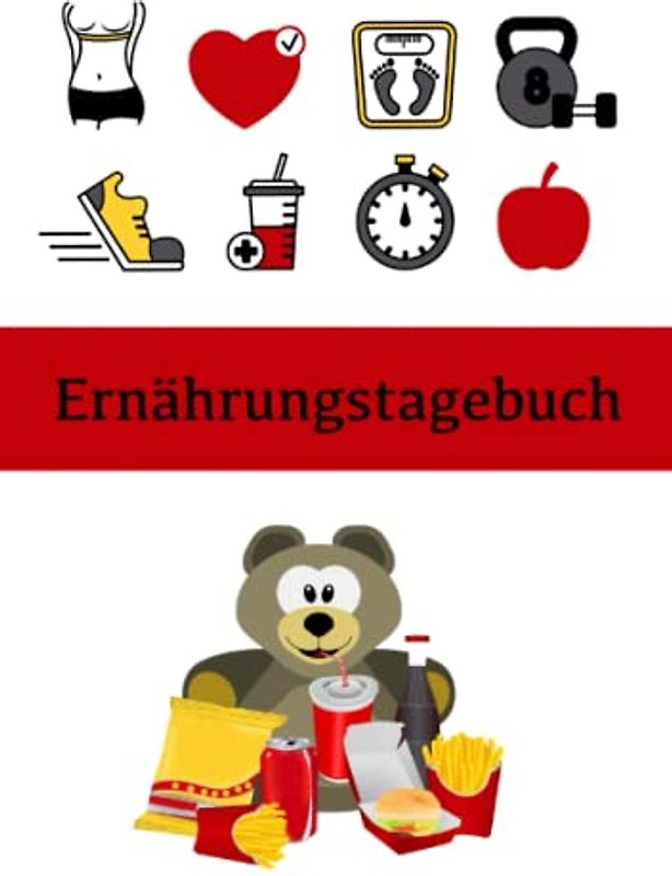 Ernährungstagebuch: Tagebuch zum Erfassen deiner Mahlzeiten und Kalorien und zum tracken deines Gewichts