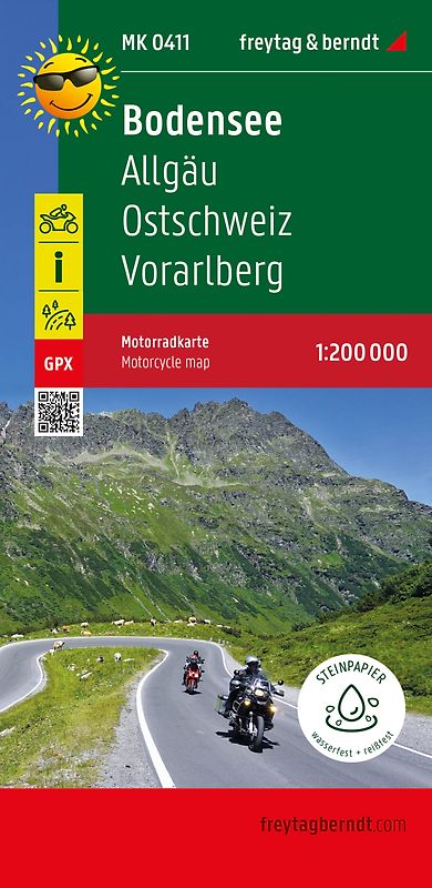 freytag & berndt Motorradkarte Bodensee 1:200.000