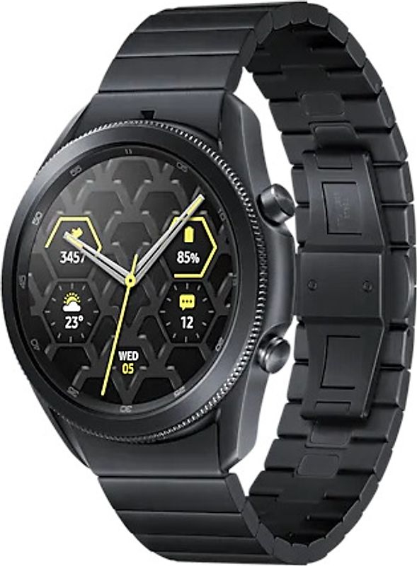 Samsung Galaxy Watch 3 45 mm boîtier en acier inoxydable titan black et bracelet métal noir [Wi-Fi]