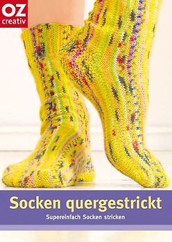 Socken quergestrickt