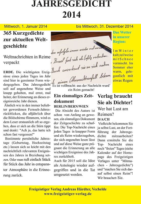 Jahresgedicht 2014