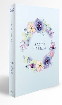 Biblia Rvr 1960 Letra Grande, Manual, Tapa Dura Con Nombres de Dios, Flores Azul / Spanish Bible Rvr 1960 Handy Size, Lp, Hc with Names of God, Blue Flowers