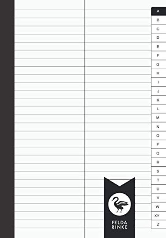 Vocabulary Notebook A5 with Tabs: 100 Pages - 50 Sheets | Medium Ruled | 2 Columns | With Alphabetical Tabs | DIN A5