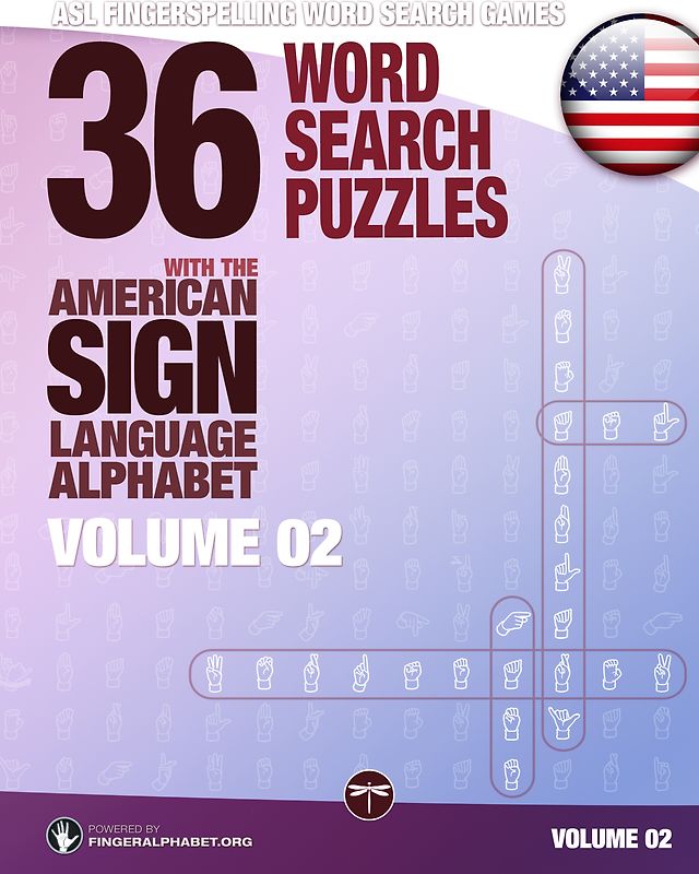 ASL Fingerspelling Games – 36 Word Search Puzzles with the American Sign Language Alphabet