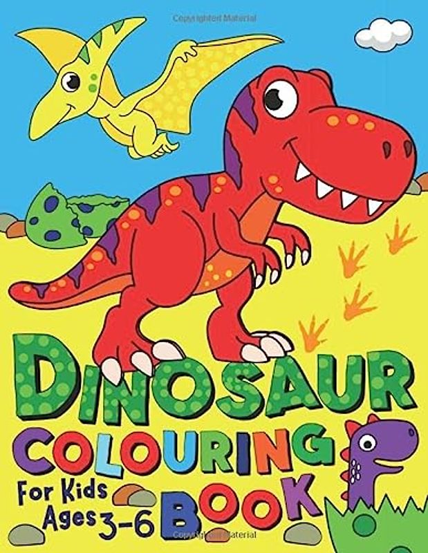 Dinosaur Colouring Book: For kids ages 3-6 (UK Edition) (Silly Bear Colouring Books, Band 2)