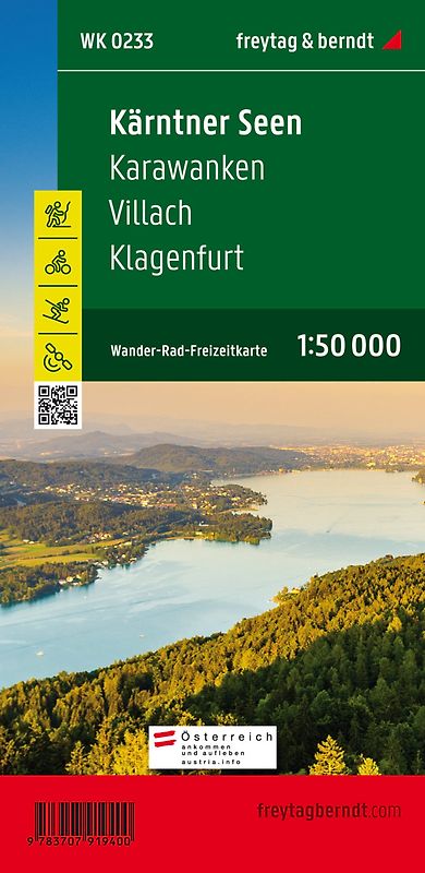 freytag & berndt Wanderkarte WK 0233 Wörthersee und Umgebung, Klagenfurt - Karawanken 1:50.000