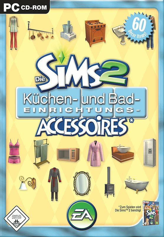 Sims 2: Küchen- und Bad- Einrichtungs- Accessoires [AddOn] PC Spiele
