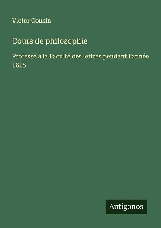 Cours de philosophie