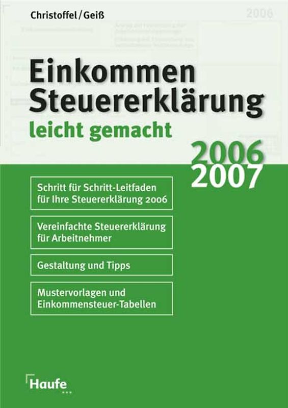 Einkommmenssteuererklärung 2006/2007