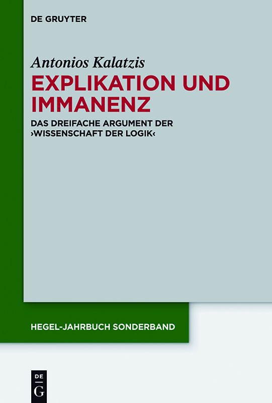 Explikation und Immanenz