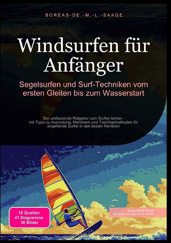 Wassersport (DE) / Windsurfen für Anfänger: Segelsurfen und Surf-Techniken vom ersten Gleiten bis zum Wasserstart